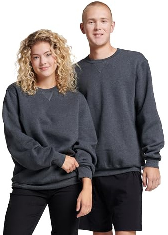 Russell Athletic Men's Dri-Power Crewneck Fleece Sweatshirt, Black Heather, X-Large