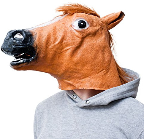 Hästmask för karneval och halloween hästkostym mask hästkostym mask latex mask för kostymer hästhuvud djur mask