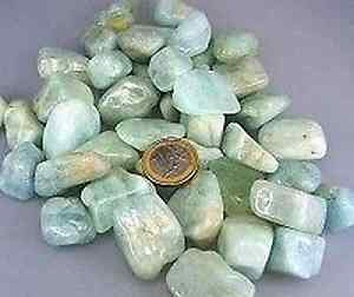 Panotophia 1 Aquamarin Trommelstein Taschenstein Handschmeichler I Glücksbringer I Energiearbeit | Meditation I Lucky Stone I Glückssteine | Mineralien | Dekosteine I