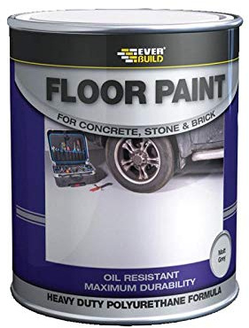 Everbuild Floor Paint For Concrete, Stone And Brick – Heavy Duty – Industry Grade – Abrasion-Resistant – Red – 5 Litre