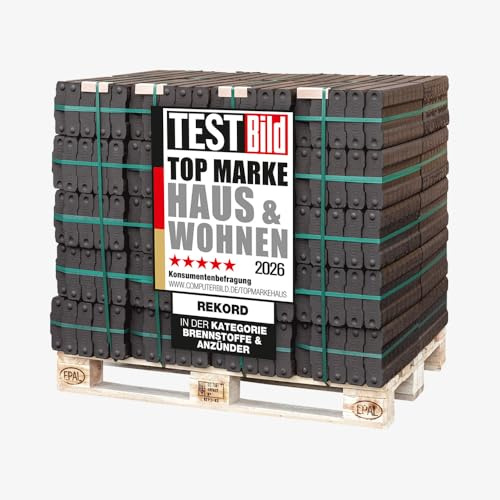 REKORD 25 kg Braunkohlebriketts als PAL (40 x 25 kg)