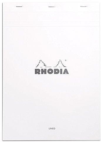 Rhodia 18601C Notizblock N.18 A4 80 Blatt liniert mit Rand Weiß