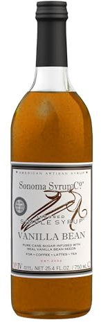 Sonoma Syrup Co Sirup mit Vanillebohnen, 700 ml, für Kaffee, Cocktails und Kochen