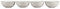Denby 375048907 Natural Canvas Cereal Bowl Set, Cream, Set of 4, 15.5 x 15.5 x 6 cm