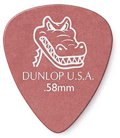 JIM DUNLOP Plektrum Gator Grip en Polycarbonate, 0,58mm, Rot, 12 Stück