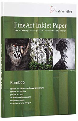 Hahnemühle 10643466 Digital FineArt Bamboo, 290 g/m², 24 Zoll Rolle, 610 mm x 12 m, naturweiß
