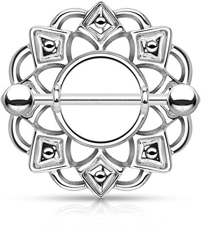 Paula & Fritz® Brustwarzen-Piercing Brust-piercing Frau Maenner Intim-piercing Mann Nippel-piercing Silber Gelbgold Roségold Rosenschild Edelstahl Chirurgenstahl 316L K17671_ST