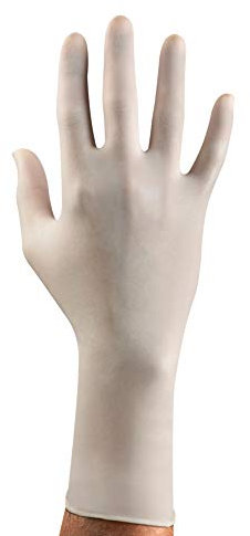 Ansell Nitrilite 93-401 Gants en nitrile, protection contre les produits chimiques et les liquides, Blanc, Taille 8-8.5 (Boîte de 100 gants)