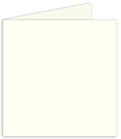 Quadratische Falt-Karten 15 x 15 cm - Naturweiss - 50 Stück - formstabil - für Drucker geeignet - für Grußkarten, Einladungen & mehr
