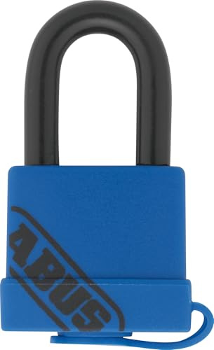 ABUS Cadenas Aqua Safe 70IB/35 en laiton - résistant aux intempéries - anse en acier inoxydable pour une protection supplémentaire contre la corrosion - enrobage plastique - niveau de sécurité ABUS 4