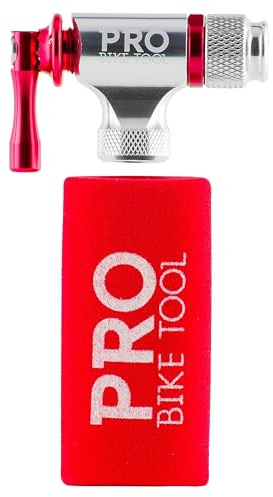 Pro Bike Tool CO2 Inflator - Quick & Easy - Presta and Schrader Valve Compatible - Bicycle Tire Pump For Road and Mountain Bikes - Insulated Sleeve - No CO2 Cartridges Included