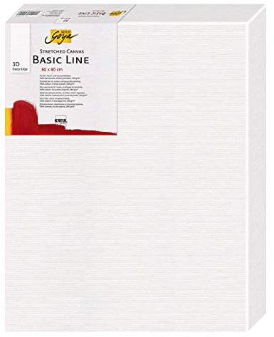 KREUL 646080 - Solo Goya 3D Stretched Canvas Basic Line, Keilrahmen 60 x 80 cm, extra tief ca. 3,8 cm, 100 % Baumwolle 4 fach grundiert, ideal für Öl-, Acryl- und Gouachefarben