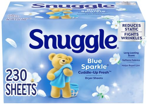 Snuggle Fabric Softener Dryer Sheets, Blue Sparkle, 230 Count