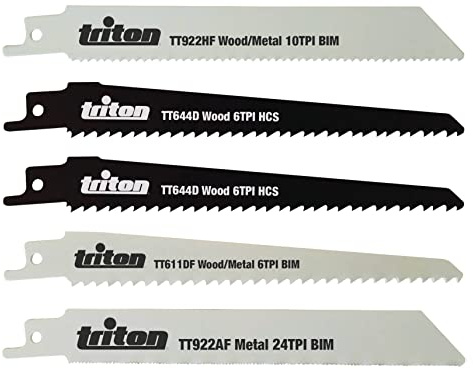 Triton Recip Saw Blade Set 5pce 150mm (954242)