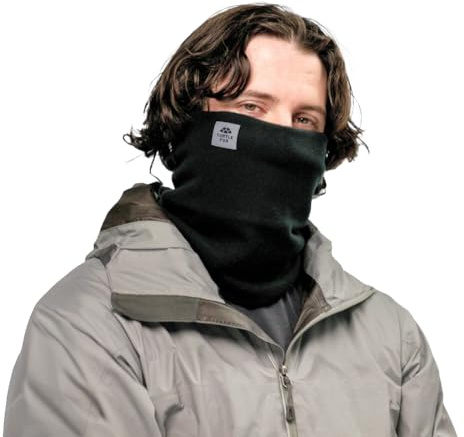 Turtle Fur Original Fleece Neck Gaiter - The Turtle’s Neck - Warmest, Softest Double-Layer One-Size Warmer for Cold Weather, Black