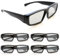Ganzoo - Gafas 3D pasivas, polarizadas circulares para televisores 3D, juegos PC o RealD, montura negra