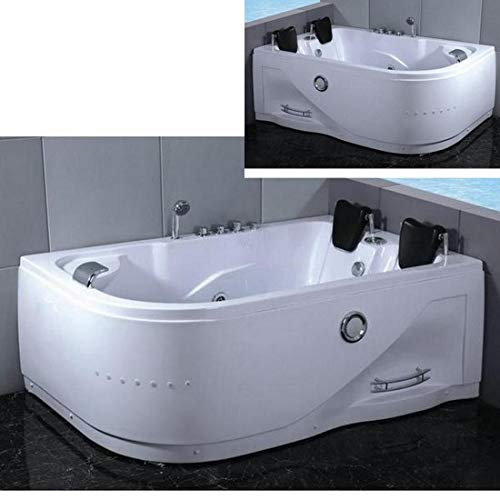 Bagno Italia Bain à remous de bain 180x120 cm version droite ou gauche en option 24 hydrojets à air et à eau radio I