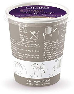 Esteban Ricarica per candela profumata ricaricabile FICO NERO 170g
