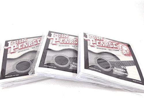 John Pearse Guitar Strings 3 Pack Acoustic Medium #700M Phosphor Bronze