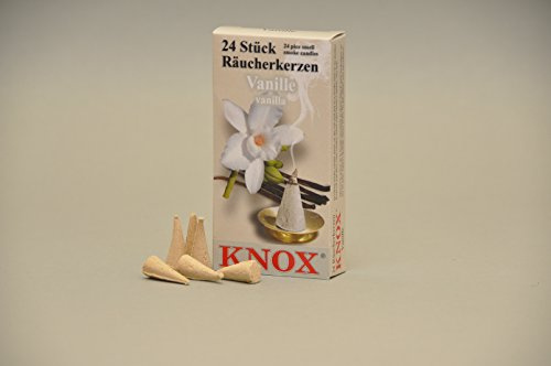 Knox Räucherkerzen/Räucherkegel - Vanille - 24 Stück/Pkg. (4, Vanille)