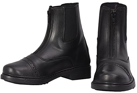 TuffRider Children's Starter Front Zip Paddock Boots, Black, 9