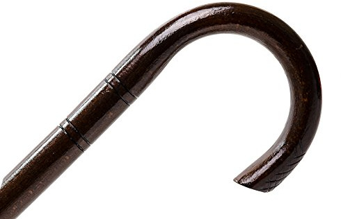 Splendide passeggiate in legno BEND bastone / cane / truffatore artigianali! (Marrone scuro)
