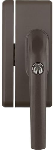 Abus Fenstersicherung FO400 für DM30-37mm gleichsperrend - Fenstergriff mit Schloss ideal als zusätzlicher Einbruchsschutz, braun