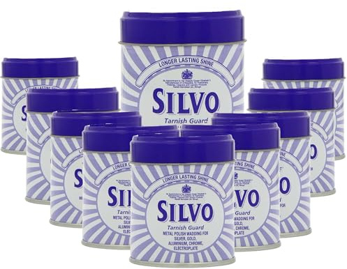 Silvo Wadding Metal Polish, 75g x 10 - For Brass, Copper, Stainless Steel & Chrome