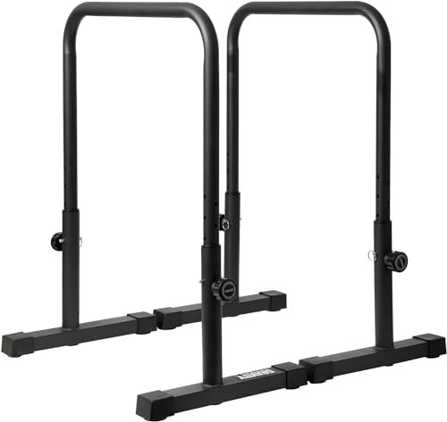 Gravity Fitness Dip Bars XL – Verstellbare Parallettes für Calisthenics, Home Gym & Profi-Einsatz – 38mm Griffe für Dips, L-Sit, Push-Ups – stabile Turnbarren für Krafttraining