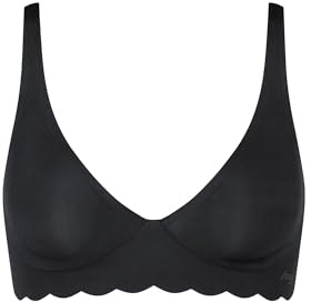 Sloggi Damen Recycelte Mikrofaser BH Zero Microfibre 2.0 H Soft Bra, ohne Bügel, Gepolstert, Verstellbare Träger, M, Schwarz