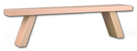 Lichterbogenerhöhung Holzbank zur Erhöhung von Kerzenleuchter / Schwibbögen 40 cm lang und 10 cm hoch natur