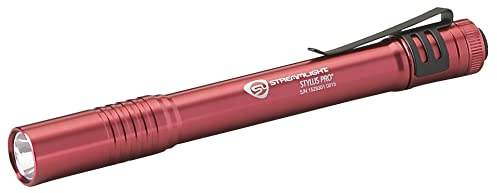 Streamlight 66120 Stylus Pro 100-Lumen White LED Penlight, Red