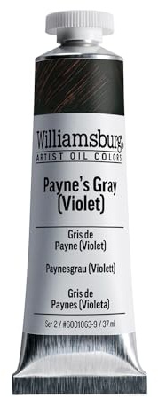 Williamsburg - Handgemachte Oelfarbe - 37 ml - Payne's Grau Violett