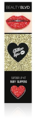 BEAUTYBLVD Glitter Lips, Cruelty Free Lip Kit - Ruby Slippers