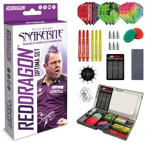 RED DRAGON Darts – Professionelles Dartzubehör | Mehrere Optionen verfügbar | Komplettes Dartzubehör (Flights, Schäfte, Griffwachs und mehr) oder Präzisions-Dart-Übungsringe