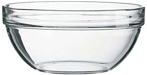 Arcoroc ARC 10021 - Ciotola impilabile Empilabe, 2600 ml, 23 cm, in vetro, trasparente