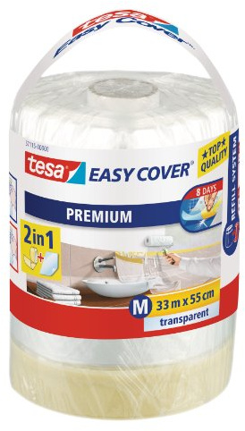 Tesa 57115-00000-03 Easy Cover Rouleau de ruban de masquage de recharge