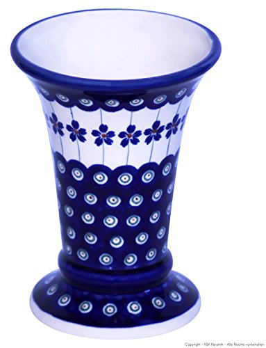 Original Bunzlauer Vase/Blumenvase im Dekor 166a