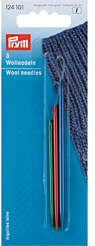 Prym Aghi in Lana di Alluminio con Anello in Nylon, Metal, Multicolore, 85 x 3,3 mm, 70 x 2,8 mm e 60 x 2,3 mm, 3 unità
