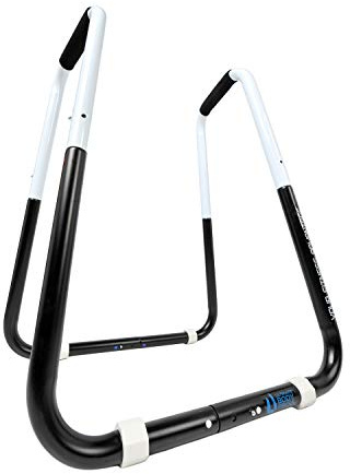 Ultimate Body Press Dip Bar Fitness Station - Adjustable Width Folding Dip Stand with Angled Grips, Stable Leveling and Easy Storage