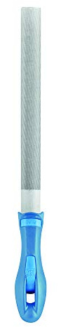 Klipp 2 Typ Halvrund Fil, 250mm Längd, Silver/Blå