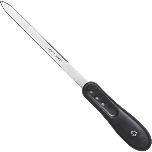 Westcott KleenEarth Recycled Letter Opener, 9-Inch (14821), Black