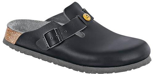 Birkenstock Clogs ''Boston ESD'' aus echt Leder in Schwarz 39 EU S