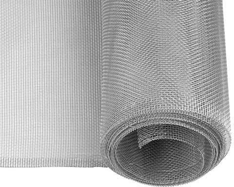Windhager mosquitera, Tejido de Aluminio, Robusta, Resistente, Plateada, 100 x 120 cm, 03622