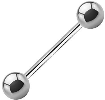 Treuheld® 1,2mm Piercing Stab Stahl | Silber | 28 Größen