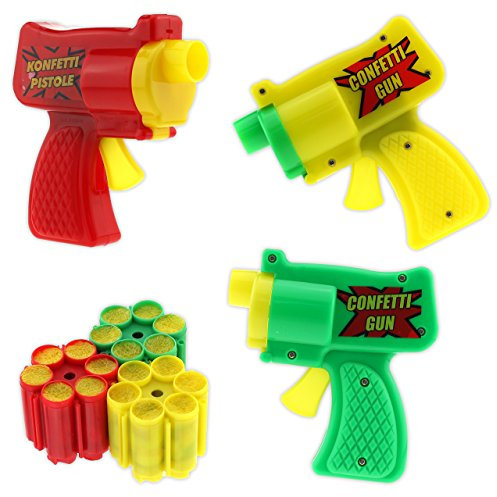 Festartikel Müller Stimmungskanone Konfetti-Pistole mit 18 Schuss, 100.075.00