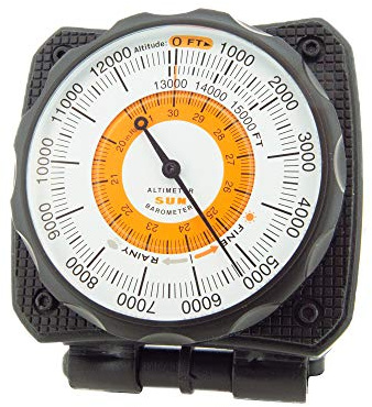 Sun Company AltiLINQ - Dashboard Altimeter and Barometer | Altimeter for Car and Truck | Reads Altitude from 0 to 15,000 Feet