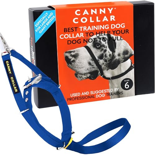 Canny Collar Hundehalfter – Anti-Zug Kopfgeschirr für Hunde | Stoppt Ziehen an der Leine sanft & effektiv | Trainingshilfe für entspannte Spaziergänge – Größe 6, Blau