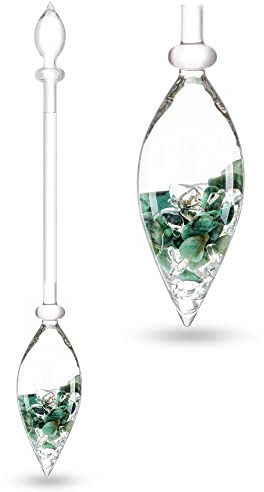 VitaJuwel Gemstone Vial Vitality with Emerald & Clear Quartz - Regeneration, Rejuvenation & Renewal