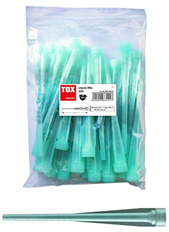 TOX Verbundmörtel-Zubehör Liquix Mix 200 mm, praktischer Statikmischer zur optimalen Vermischung der TOX Verbundmörtel, mit bauaufsichtlicher Zulassung, 25 Stück im Beutel, 08460091